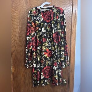 Maurices XXL 24/7 XXL Lila Mini Dress black floral